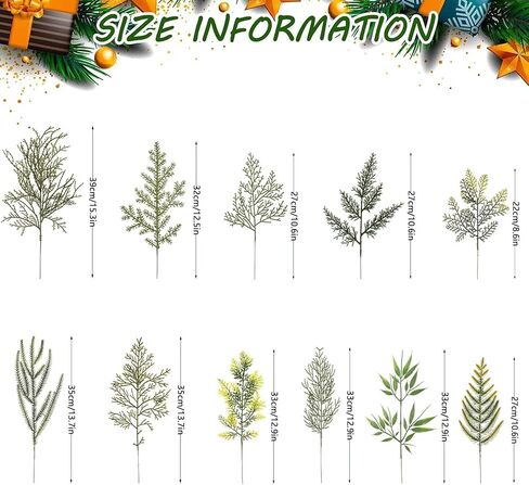 30 قطعة من إبر الصنوبر الاصطناعي من فالفلور، فروع نباتات خضراء، أعواد صنوبر صناعية لعيد الميلاد، إكليل شجرة عيد الميلاد DIY، حديقة المنزل in Kuwait