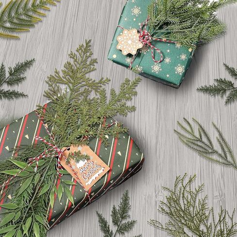 30 قطعة من إبر الصنوبر الاصطناعي من فالفلور، فروع نباتات خضراء، أعواد صنوبر صناعية لعيد الميلاد، إكليل شجرة عيد الميلاد DIY، حديقة المنزل in Kuwait