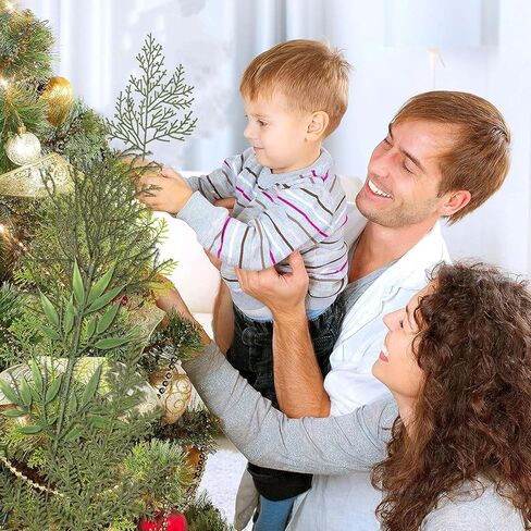 30 قطعة من إبر الصنوبر الاصطناعي من فالفلور، فروع نباتات خضراء، أعواد صنوبر صناعية لعيد الميلاد، إكليل شجرة عيد الميلاد DIY، حديقة المنزل in Kuwait