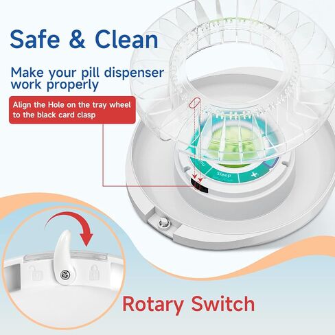 آلة توزيع حبوب الدواء الأوتوماتيكية بتقنية البلوتوث الذكية من COLORWING، منظم للأدوية لمدة 28 يومًا، ما يصل إلى 6 حلقات تذكير بجرعات حبوب منع الحمل لمراقبة الرعاية اليومية مع منبه الصوت والضوء وتنبيهات التطبيق (أخضر) in Kuwait