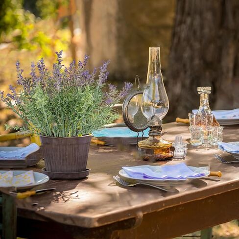 Fake Lavender Artificial Flowers - 12PCS Lavender Plants Shrubs for Wedding Bouquets Artificial Lavender Flowers Indoor Outdoor Faux Foliage Lifelike Fake Flowers for Decoration in Saudi Arabia