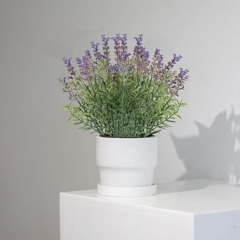 Fake Lavender Artificial Flowers - 12PCS Lavender Plants Shrubs for Wedding Bouquets Artificial Lavender Flowers Indoor Outdoor Faux Foliage Lifelike Fake Flowers for Decoration in Saudi Arabia