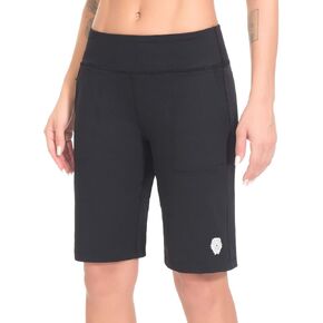 PIQIDIG Womens Shorts Athletic Mid High Wasited Running Yoga Lounge Bermuda Shorts Workout with Pockets