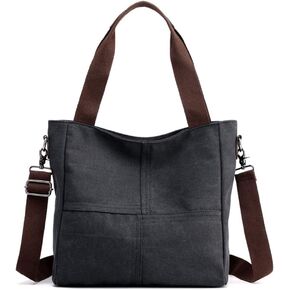 Women's Small Canvas Tote Bag Shoulder Crossbody Bags Work Purses Travel Satchel