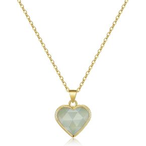 KissYan Healing Crystal Necklace, 14K Gold Plated Natural Energy Stone Pendant Necklace Reiki Quartz Amethyst Citrine Gemstone Spiritual Jewelry Gifts for Women Girls in Saudi Arabia