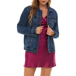 UTNISAN Oversized Jean Jacket Women Vintage Washed Boyfriend Denim Jacket Classic Loose Jean Trucker Jacket 703…………