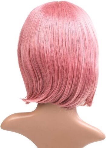 AneShe Short Straight Hair Wig 12 Inches Anime Cosplay Costume Party Wigs (Blue) in Kuwait