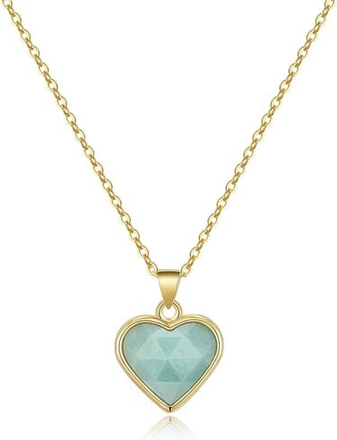 KissYan Healing Crystal Necklace, 14K Gold Plated Natural Energy Stone Pendant Necklace Reiki Quartz Amethyst Citrine Gemstone Spiritual Jewelry Gifts for Women Girls in Saudi Arabia