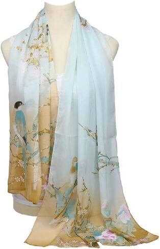 وشاح شيفون نسائي من AliceLife Acotavie خفيف الوزن على الموضة وشاح شفاف شال أوشحة ملفوفة in Kuwait