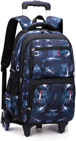 EKUIZAI Dinosaur Print Elementary Trolley Backpack for Boys Middle School student Carry-on Luggage Bookbag with Wheels in Kuwait