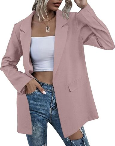 Womens Work Casual Oversized Blazers Long Sleeve Open Front Office Business Jackets in Kuwait