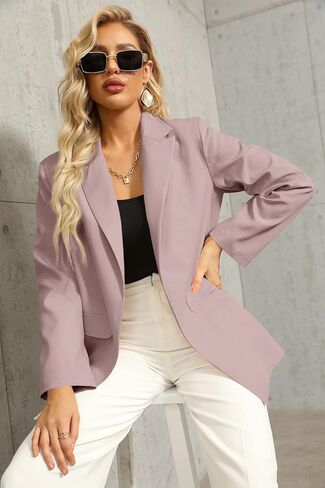 Womens Work Casual Oversized Blazers Long Sleeve Open Front Office Business Jackets in Kuwait