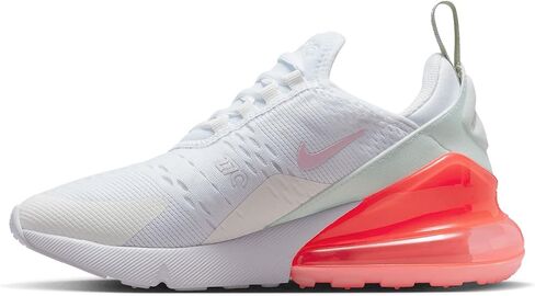 حذاء Nike Big Kid's Air Max 270 أبيض/أرجواني زاهي-أسود (FD0299 100) in Kuwait