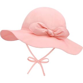 Baby Sun Hat Baby Girl Hats with Bows UPF 50+ Toddler Bucket Hat Infant with Wide Brim Baby Beach Hat in Kuwait