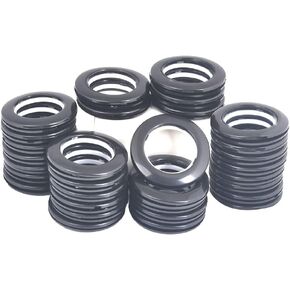 32 Pack Curtain Grommet Plastic Eyelet Rings Inner Diameter Curtain Eyelet Rings Nanoscale Low Noise 1-9/16"(40mm) Large Grommet Kit for Fabric (Coffee)