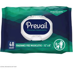 Prevail Fragrence Free Soft Pack Adult Washcloths - Unisex Adult Incontinence Wipes - Disposable Adult Wipes for Men & Women - 12"x 8", 576 Count (12 Packs of 48) in Saudi Arabia