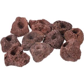 balacoo 10Pcs Aquarium Lava Rocks Volcanic Lava Stones Decorative Rocks Fish Tank Filter Material Underwater Landscape Ornament Loose Beads for Plant Pot Bonsai Decor in Saudi Arabia