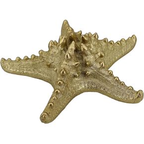 Starfish Tabletop Decorative Gold Centerpiece, Craft from Real Starfish, Handmade Resin Sea Starfish Beach Style for Nautical Coastal Ocean Themed Home Accent Decor