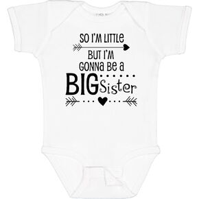 inktastic So I'm Little, But I'm Gonna Be a Big Sister Baby Bodysuit