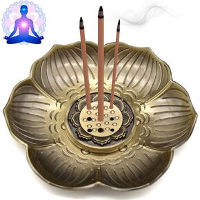 حامل عصا البخور من OMyTea - مبخرة نحاسية مع صائد الرماد للتأمل واليوجا وعطر المكتب المنزلي (ماندالا) in Kuwait