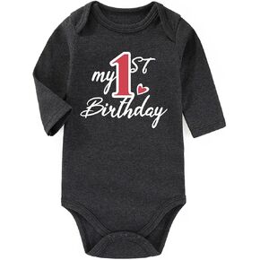 AIZFFZY First one birthday outfit boy Girl Baby Clothes Funny Baby Bodysuits First Birthday Gifts For boys in Saudi Arabia