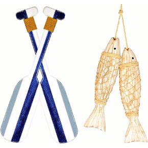 ديكور حائط خشبي بتصميم سمكة خشبية عتيقة للتعليق على الحائط، ديكور داخلي للمنزل والشاطئ، ديكور بحري، ديكورات اسماك خشبية للمنزل البحري، زينة معلقة على الحائط in Kuwait