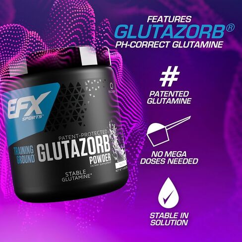 EFX Sports Training Ground Glutazorb Caps | Highly Concentrated, pH Correct Glutamine Pill Supplement | Digestion & Immune Support | 60 Servings, 120 Capsules in Saudi Arabia