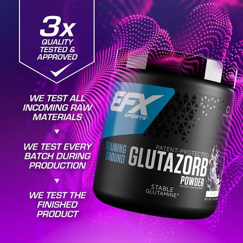 EFX Sports Training Ground Glutazorb Caps | Highly Concentrated, pH Correct Glutamine Pill Supplement | Digestion & Immune Support | 60 Servings, 120 Capsules in Saudi Arabia
