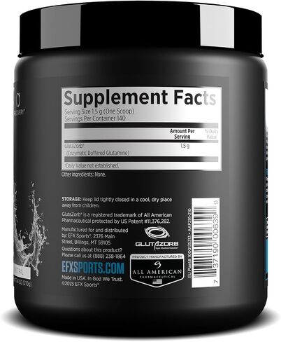 EFX Sports Training Ground Glutazorb Caps | Highly Concentrated, pH Correct Glutamine Pill Supplement | Digestion & Immune Support | 60 Servings, 120 Capsules in Saudi Arabia