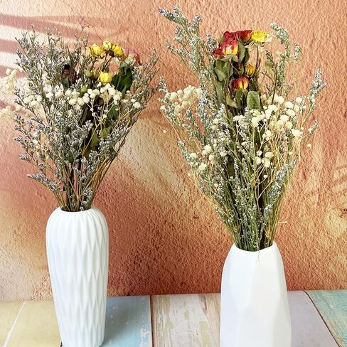 L'BREVOGA Dried Flower Spray Rose Bouquets, 2 Bunches 100% Natural Flowers, Miniature Roses with Baby’s Breath for Decoration Home Party (Spray Rose) in Saudi Arabia