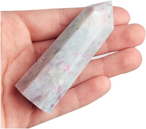Acxico 1Pcs 7-8cm Natural Pink Tourmaline Tower Quartz Crystal Point Obelisk Wand Healing Gift in Saudi Arabia