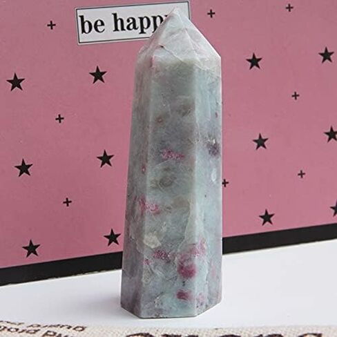 Acxico 1Pcs 7-8cm Natural Pink Tourmaline Tower Quartz Crystal Point Obelisk Wand Healing Gift in Saudi Arabia
