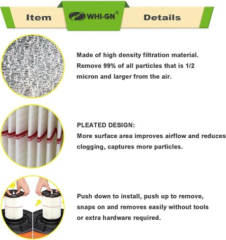 2 حزمة 9-38754 فلتر خرطوشة بديل CMXZVBE38754 شريط أحمر للأغراض العامة للحرفيين 5-20 جالون رطب/جاف + 4 عبوات 38749 أكياس مكنسة CMXZVBE38749 للحرفيين 16 و20 جالون متجر Vac in Kuwait