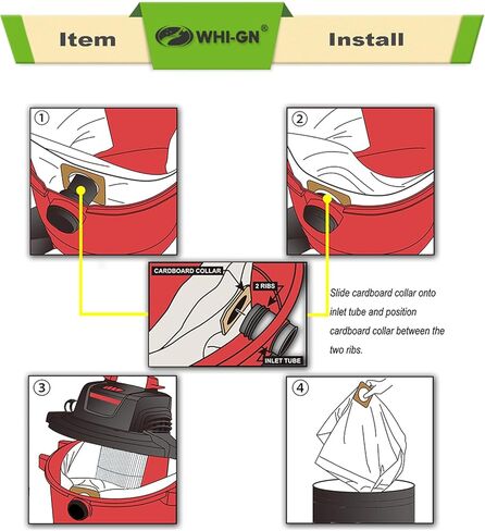 2 حزمة 9-38754 فلتر خرطوشة بديل CMXZVBE38754 شريط أحمر للأغراض العامة للحرفيين 5-20 جالون رطب/جاف + 4 عبوات 38749 أكياس مكنسة CMXZVBE38749 للحرفيين 16 و20 جالون متجر Vac in Kuwait
