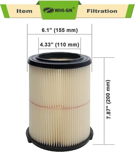 2 حزمة 9-38754 فلتر خرطوشة بديل CMXZVBE38754 شريط أحمر للأغراض العامة للحرفيين 5-20 جالون رطب/جاف + 4 عبوات 38749 أكياس مكنسة CMXZVBE38749 للحرفيين 16 و20 جالون متجر Vac in Kuwait