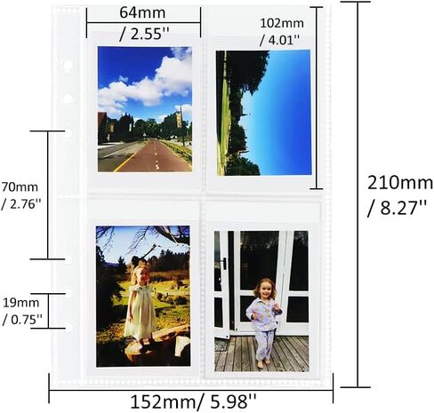 25 Sheets Clear Photo Album Refill Pages A6 Soft PP Photo Sleeves Refill for Photo Card Postcard 6 Hole Photo Album Sleeves 3 Pockets Per Photo Protector Sleeves in Saudi Arabia
