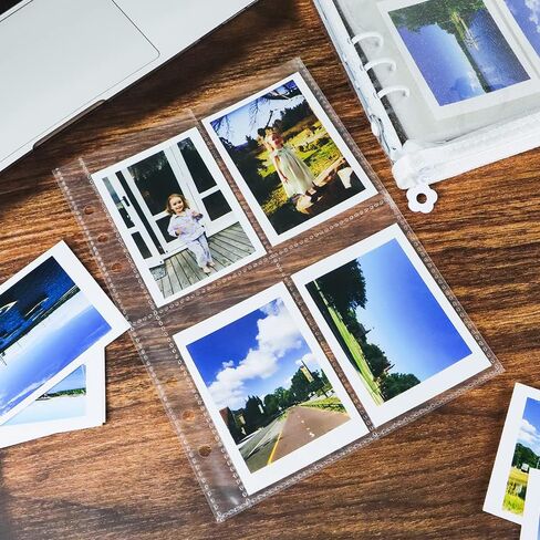 25 Sheets Clear Photo Album Refill Pages A6 Soft PP Photo Sleeves Refill for Photo Card Postcard 6 Hole Photo Album Sleeves 3 Pockets Per Photo Protector Sleeves in Saudi Arabia