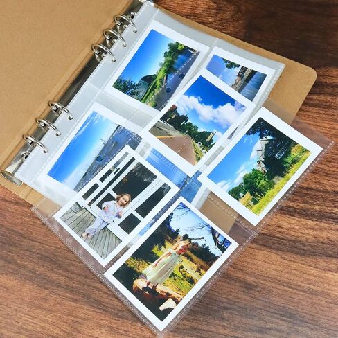 25 Sheets Clear Photo Album Refill Pages A6 Soft PP Photo Sleeves Refill for Photo Card Postcard 6 Hole Photo Album Sleeves 3 Pockets Per Photo Protector Sleeves in Saudi Arabia