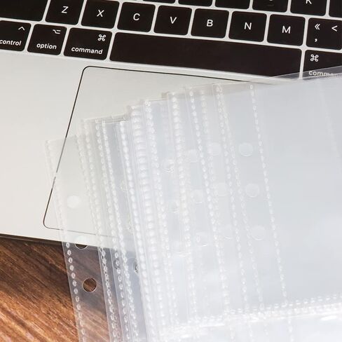25 Sheets Clear Photo Album Refill Pages A6 Soft PP Photo Sleeves Refill for Photo Card Postcard 6 Hole Photo Album Sleeves 3 Pockets Per Photo Protector Sleeves in Saudi Arabia