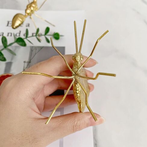 Gold Ant Sculpture Solid Metal Insect Ornament Mini Ant Figurine for Home Office Garden Desktop Decor in Saudi Arabia
