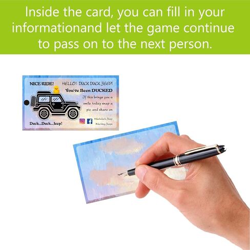 CREATCABIN 50 قطعة لقد تم بطة بطاقات بطاقات البط لعبة البطة DIY بطاقة بطة جيب مع فتحة وخيوط للبط المطاطي وديكور سيارة الجيب 3.5 × 2 بوصة - You Quack A Smile(Sun) in Kuwait