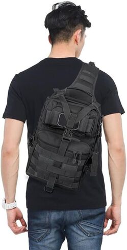 OUTLEYNY Men's Tactical Sling Bag Small Sling Backpack Military Rover Shoulder Bag Molle Assault Range Bag Camping Hunting in Saudi Arabia