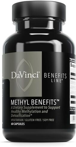 DAVINCI Labs Methyl Benefits - Helps Support Brain Health, Heart Health, Detoxification & More with Folate, Vitamin B12 & More* - Vegetarian, Gluten-Free - 60 Capsules in Saudi Arabia