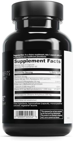 DAVINCI Labs Methyl Benefits - Helps Support Brain Health, Heart Health, Detoxification & More with Folate, Vitamin B12 & More* - Vegetarian, Gluten-Free - 60 Capsules in Saudi Arabia
