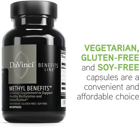 DAVINCI Labs Methyl Benefits - Helps Support Brain Health, Heart Health, Detoxification & More with Folate, Vitamin B12 & More* - Vegetarian, Gluten-Free - 60 Capsules in Saudi Arabia