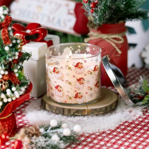 شمعة رقاقات الثلج، شمعة معطرة Let it Snow Winter، كبيرة 3 فتائل، 14 أونصة رقاقات الثلج in Kuwait