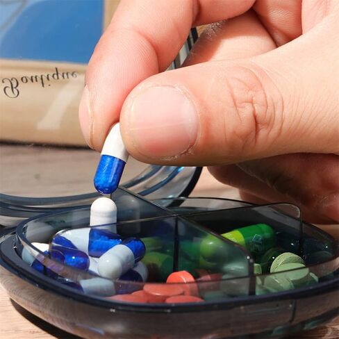 منظم حبوب منع الحمل للسفر، صناديق طبية، حاوية فيتامين لمكملات زيت السمك in Kuwait