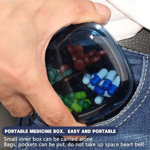 منظم حبوب منع الحمل للسفر، صناديق طبية، حاوية فيتامين لمكملات زيت السمك in Kuwait
