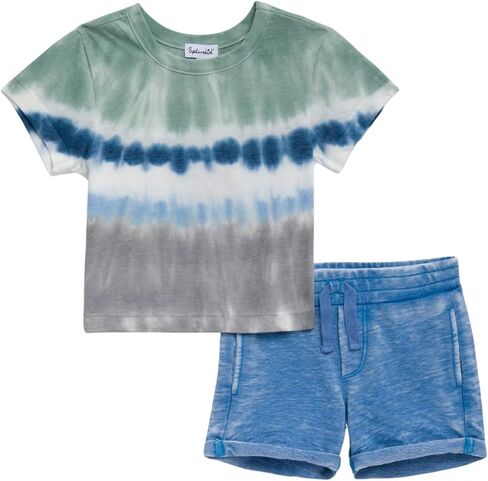 Splendid baby-girls Blue Surf Tie Dye Short Sleeve Set in Saudi Arabia