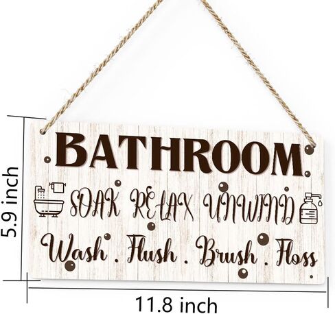 Bathroom Decor Restroom Sign Guest Bathroom Decor Bath Decor Half Bathroom Decor Farmhouse Decor Wooden Hanging Sign for Restroom Toilet Decoration Bathroom Wall Art Decor in Kuwait